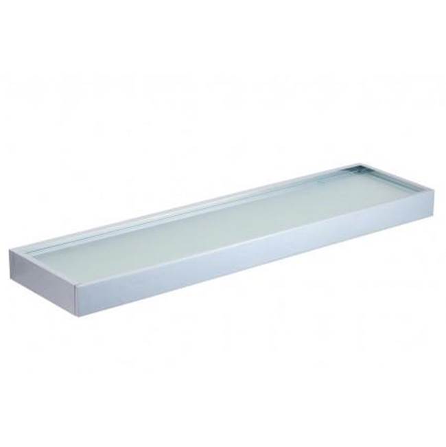 Kartners BERLIN - 21-inch Glass Shelf -Glossy White