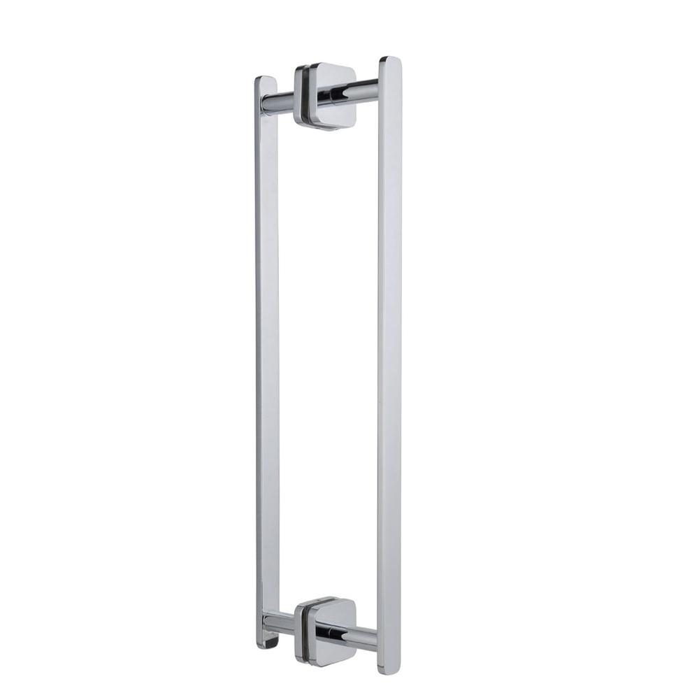 Kartners MILAN - 8-inch Double Shower Door Handle-Brushed Nickel