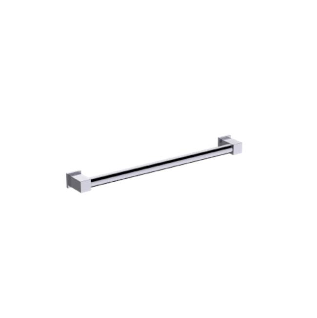 Kartners 9800 Series  12-inch Round Grab Bar with Square Ends-Glossy White