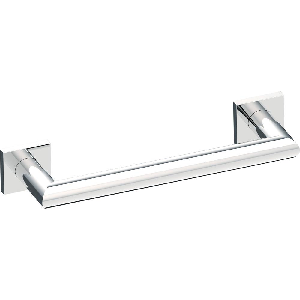 Kartners 9600 Series 24-inch Mitered Grab Bar with Square Rosettes-Polished Chrome