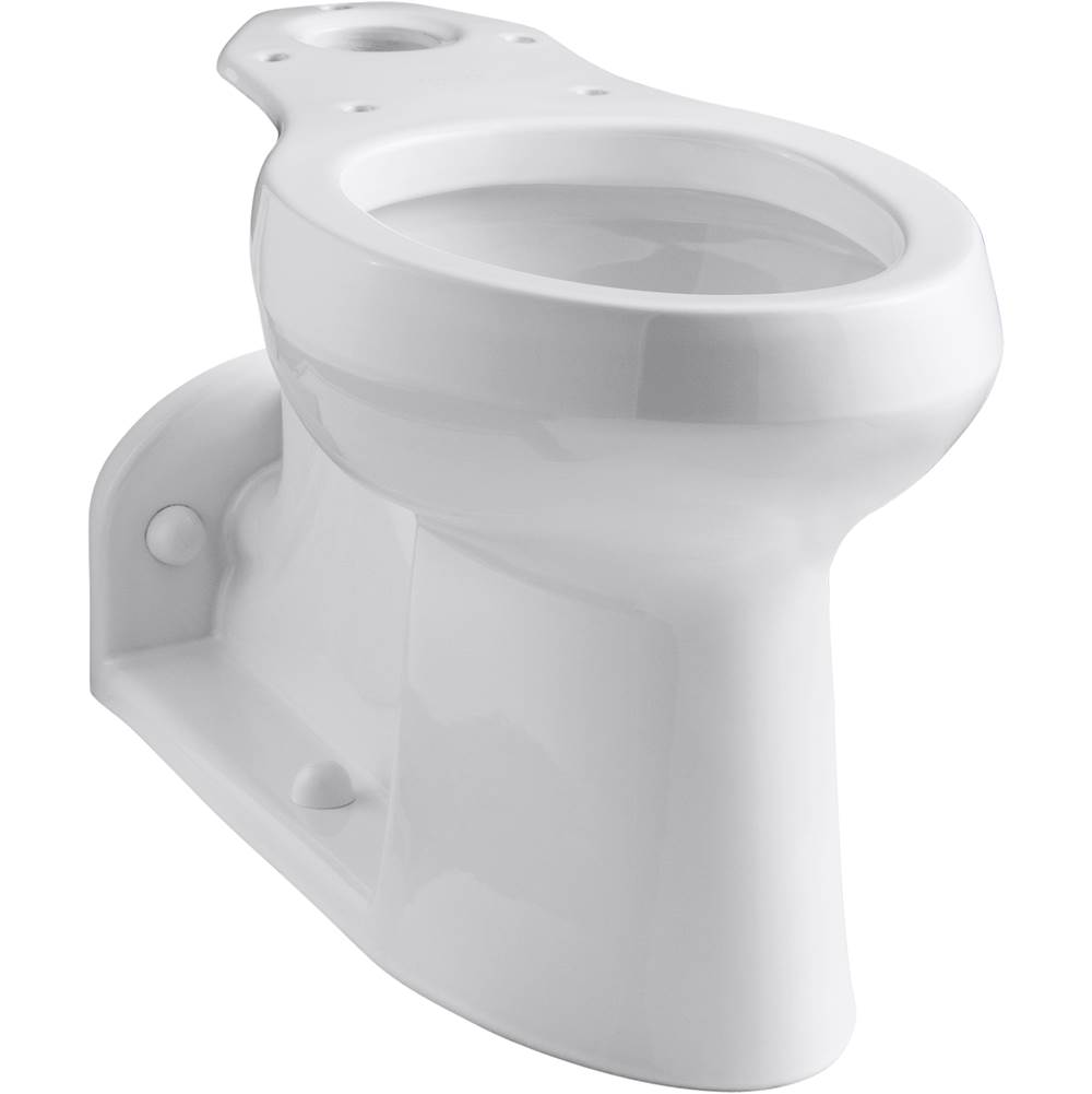 Kohler Barrington™ Comfort Height® Floor-mounted rear spud antimicrobial toilet bowl with bedpan lugs and skirted trapway