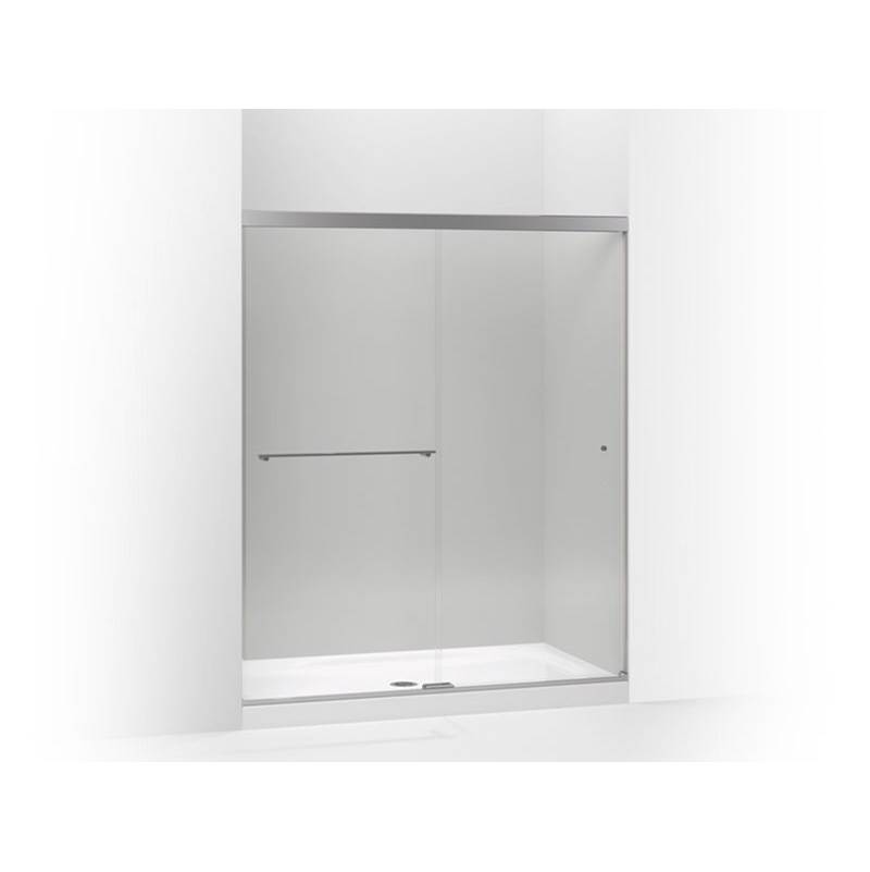 Kohler Revel® Sliding shower door, 70'' H x 56-5/8 - 59-5/8'' W, with 1/4'' thick Crystal Clear glass
