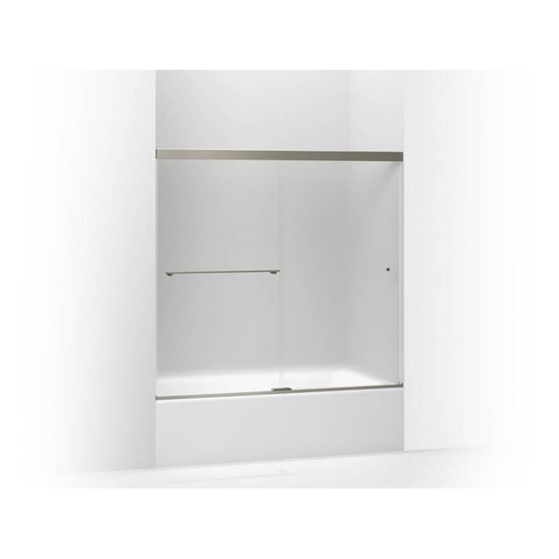Kohler Revel® Sliding bath door, 62'' H x 56-5/8 - 59-5/8'' W, with 5/16'' thick Frosted glass