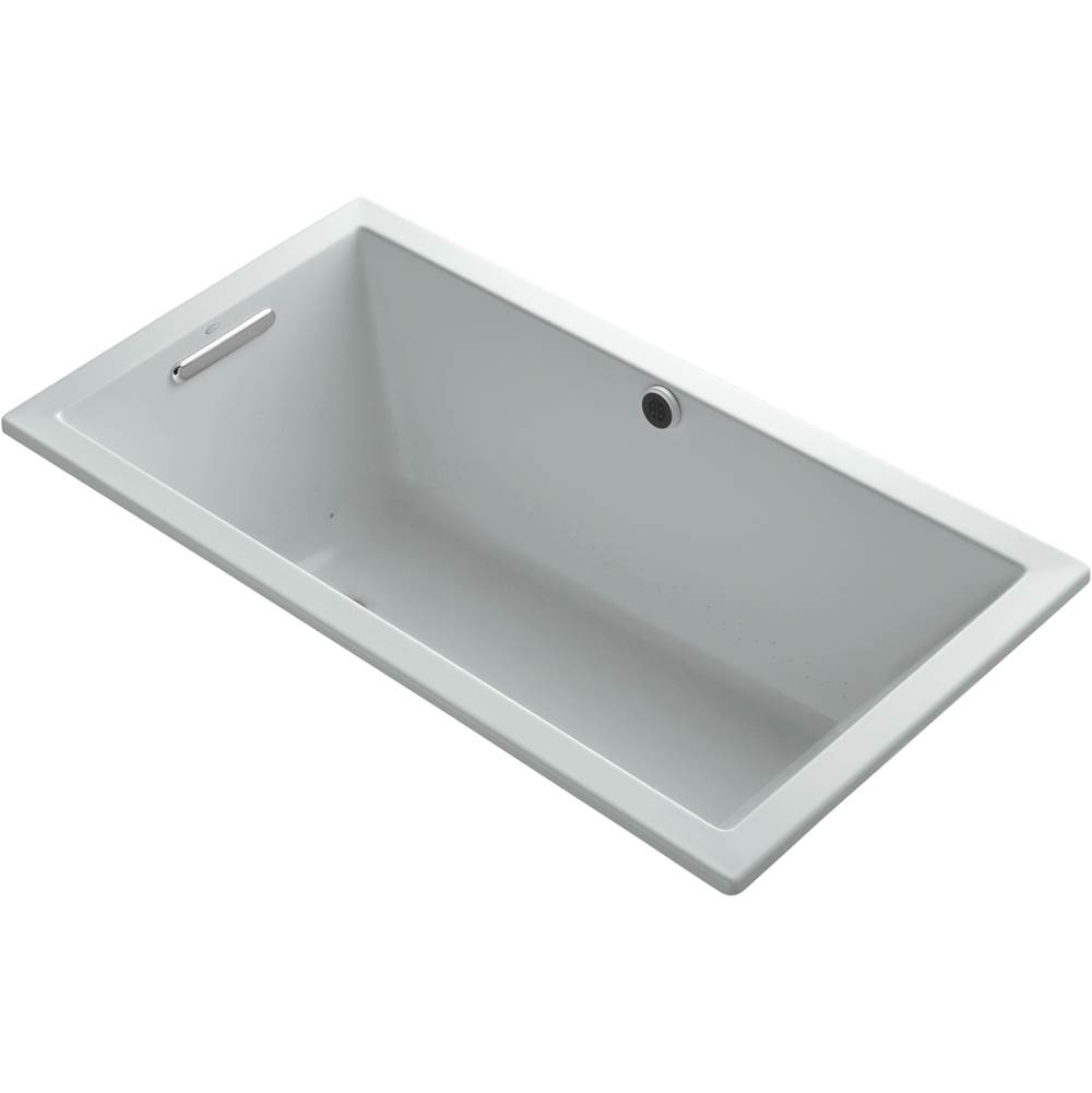Kohler Underscore® Rectangle 60'' x 32'' Heated BubbleMassage™ air bath with end drain