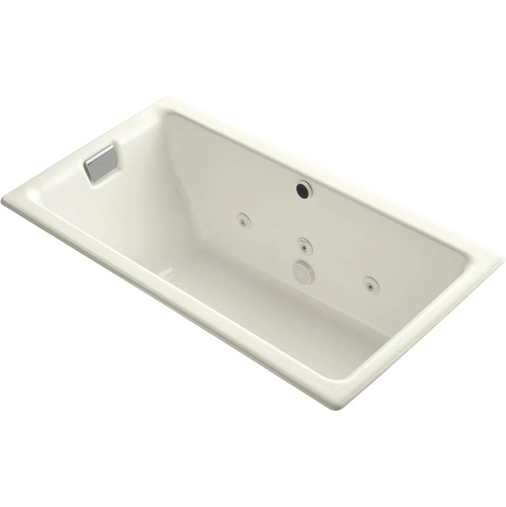 Kohler Tea-for-Two® 60'' x 32'' drop-in/undermount whirlpool bath with end drain