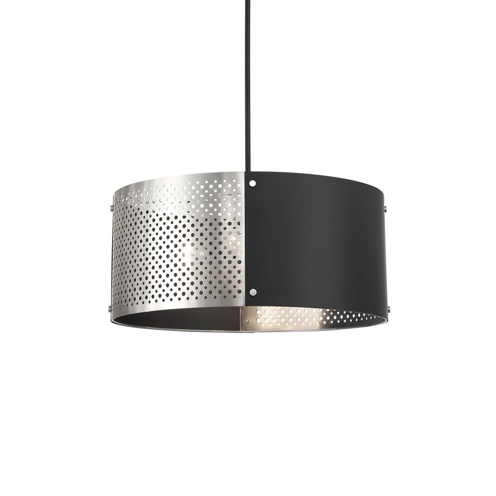George Kovacs Noho By Robin Baron 4-Light Brushed Nickel and Sand Coal Pendant