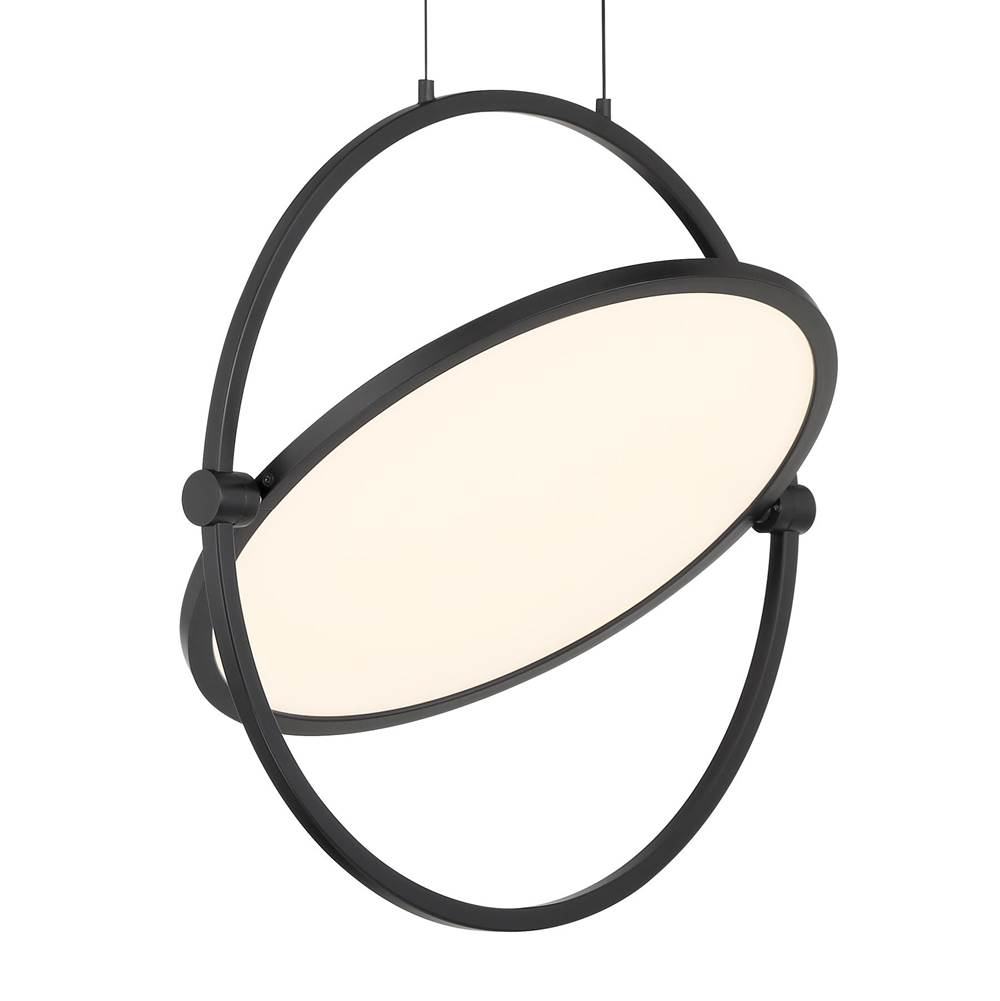 George Kovacs Studio 23 18'' Coal LED Pendant with Etched Acrylic Diffuser