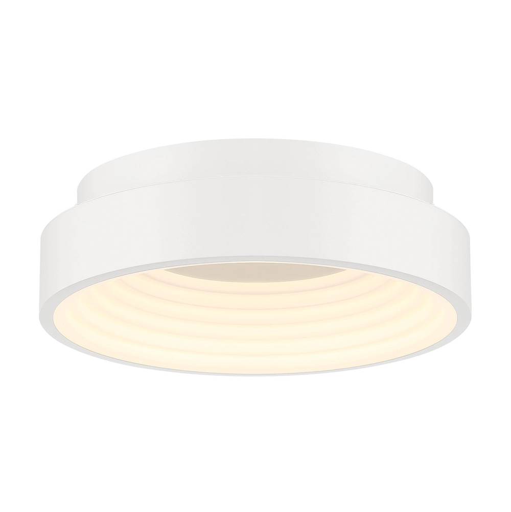 George Kovacs Conc 13'' White LED Flush Mount with Frosted Acrylic Diffuser