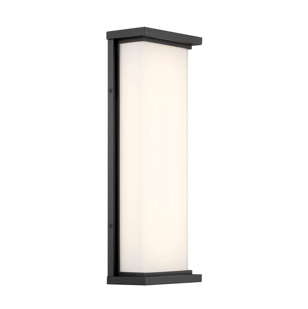 George Kovacs Caption 20'' Sand Coal LED Outdoor Wall Mount with Frosted Aquarium Glass