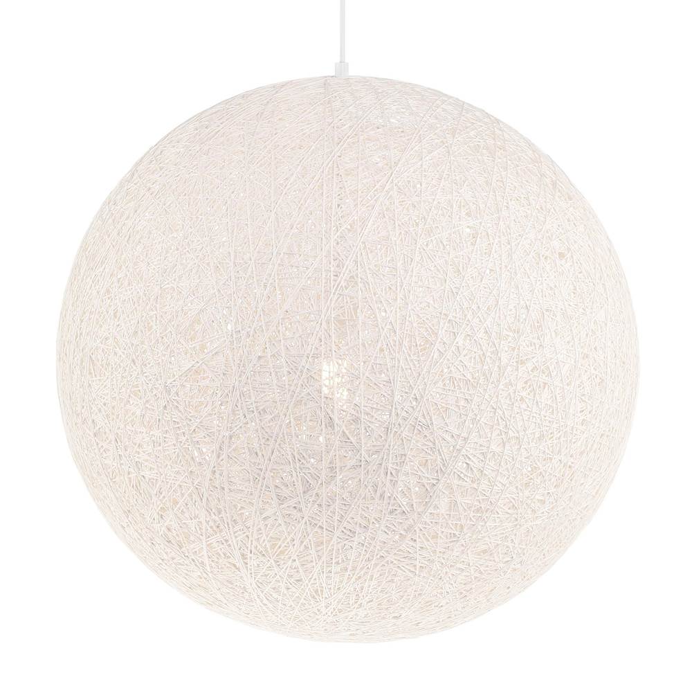 George Kovacs Entwined 24'' 1-Light White Pendant with White Rattan