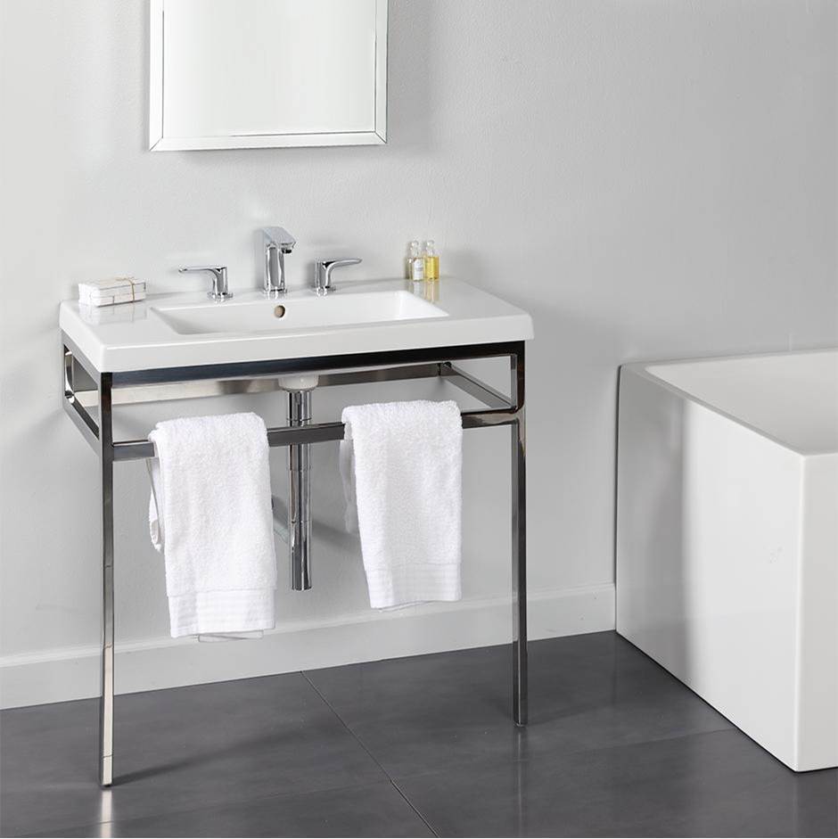 Picola 5265 by WS Bath Collections, Double Swivel Towel Bar in Polished  Chrome, 15.7