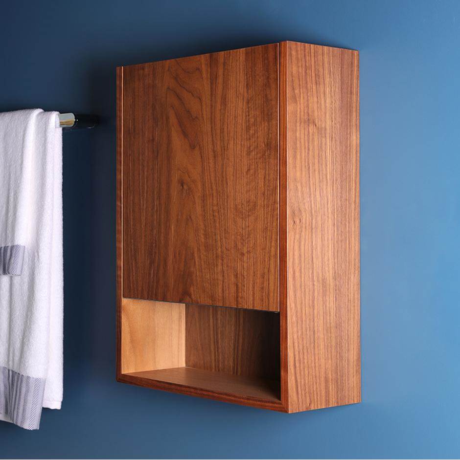 Lacava Wall-mounted storage cabinet with one door and one adjustable wood shelf, hinged right,   W: 18'', D: 7'', H: 24''