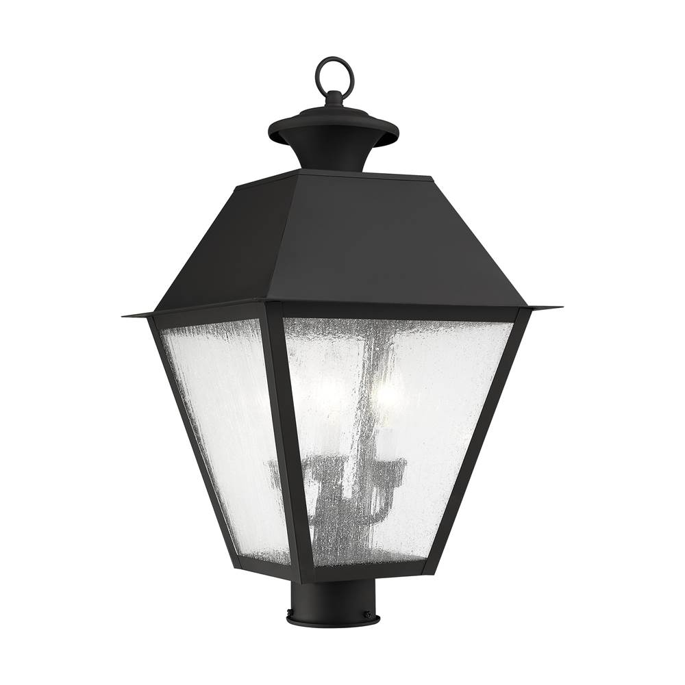 Livex 4 Light Black Outdoor Chain Lantern