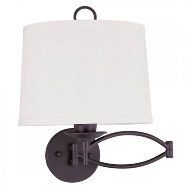 Livex 1 Light Bronze Swing Arm Wall Lamp