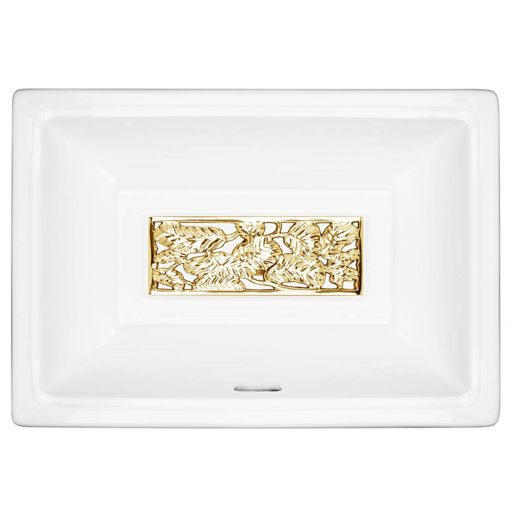 Linkasink Leaves - Tiffany Grate Satin Unlacquered Brass