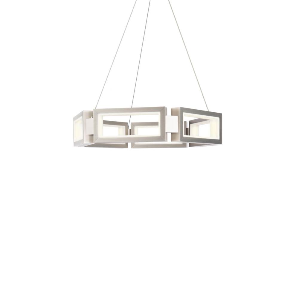 Modern Forms Mies 26'' LED Chandelier Light 3000K in Brushed Nickel