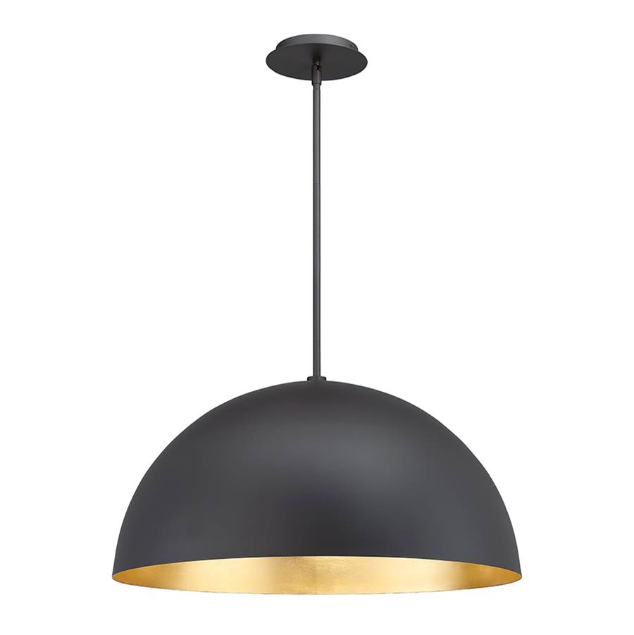 Modern Forms Yolo 24'' LED Dome Pendant Light 3000K in Gold Leaf/Dark Bronze
