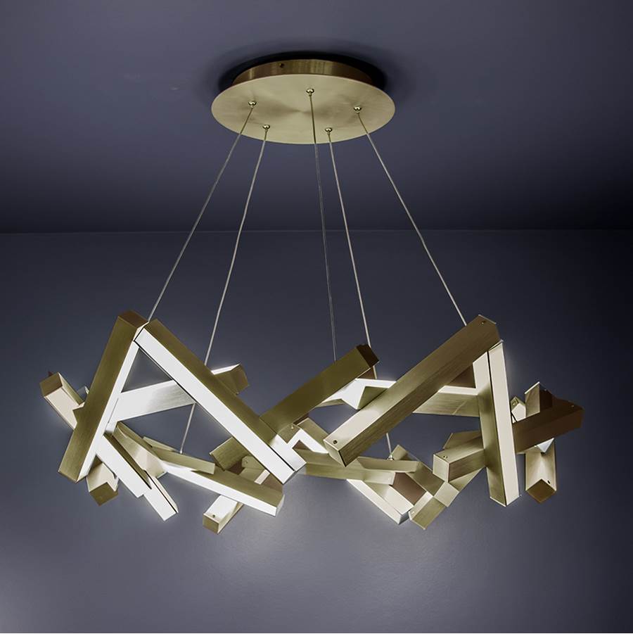 Modern Forms Chaos 34'' LED Chandelier Light 3000K in Aged Brass