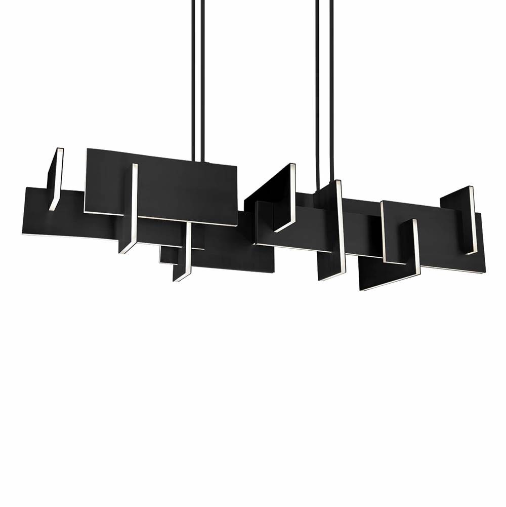 Modern Forms Amari 57'' LED Linear Pendant Light 3000K in Black