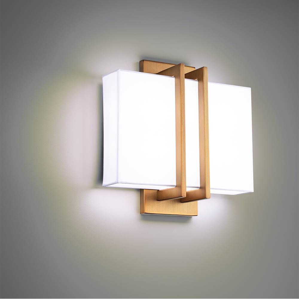 Modern Forms Downton 11'' LED Wall Sconce Light 2700K in Aged Brass