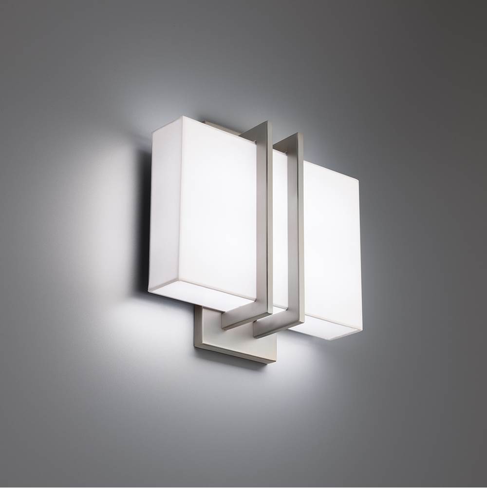 Modern Forms Downton 11'' LED Wall Sconce Light 3500K in Brushed Nickel