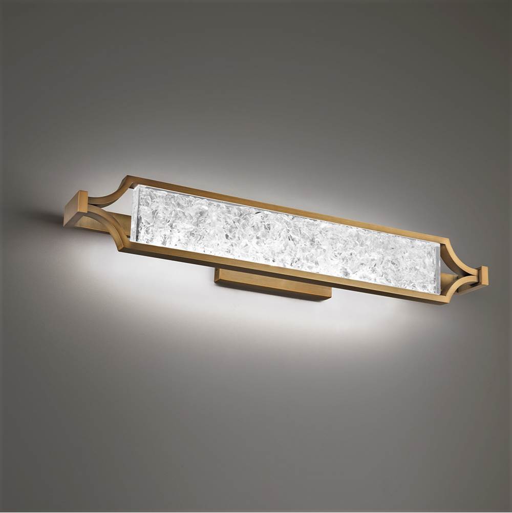 Modern Forms Emblem 28'' LED Vanity Light 3000K in Aged Brass