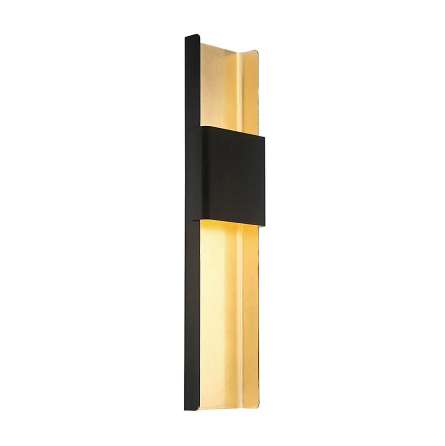 Modern Forms Tribeca 32'' LED Wall Sconce Light 3000K in Bronze and Gold Leaf