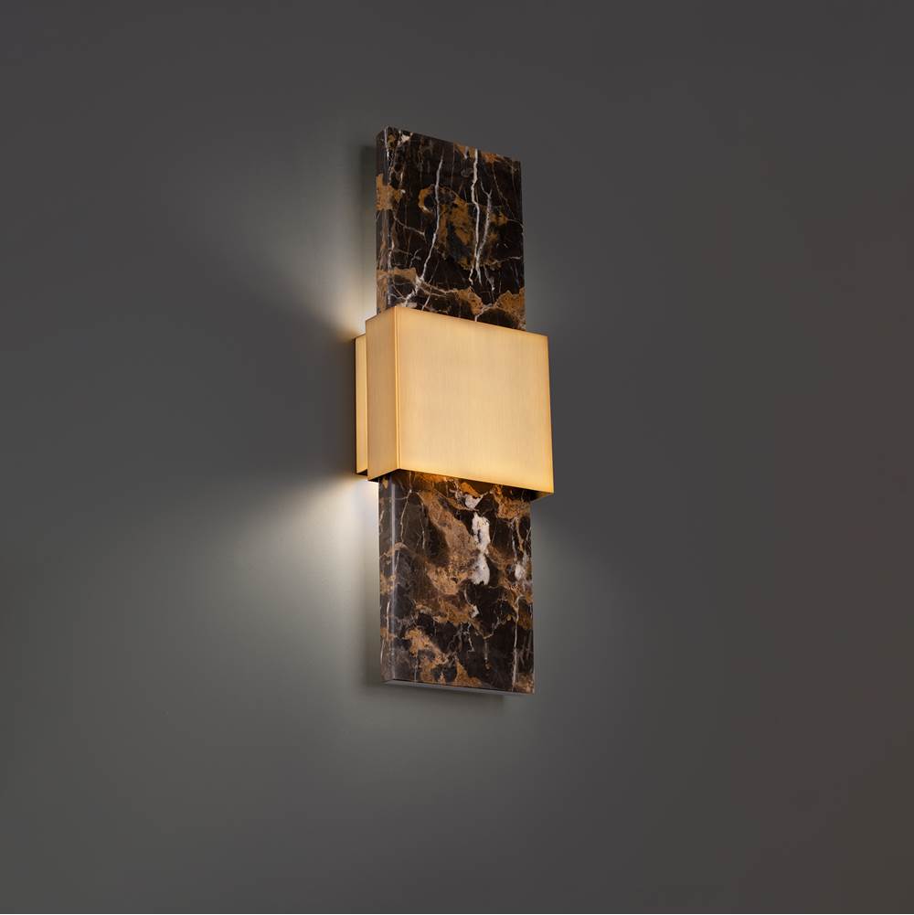 Modern Forms Mercer 24'' LED Indoor Sconce Light 3000K in  Black Gold and Aged Brass