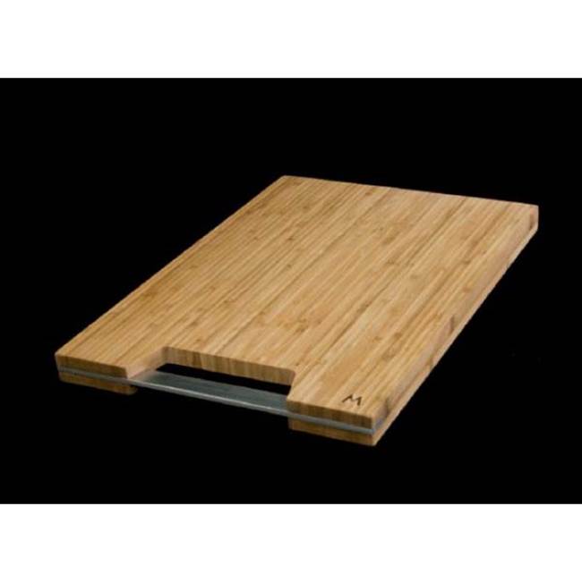 Mila International Mila Bamboo Cutting Board With Stainless Steel Handle For 18'' L Sinks