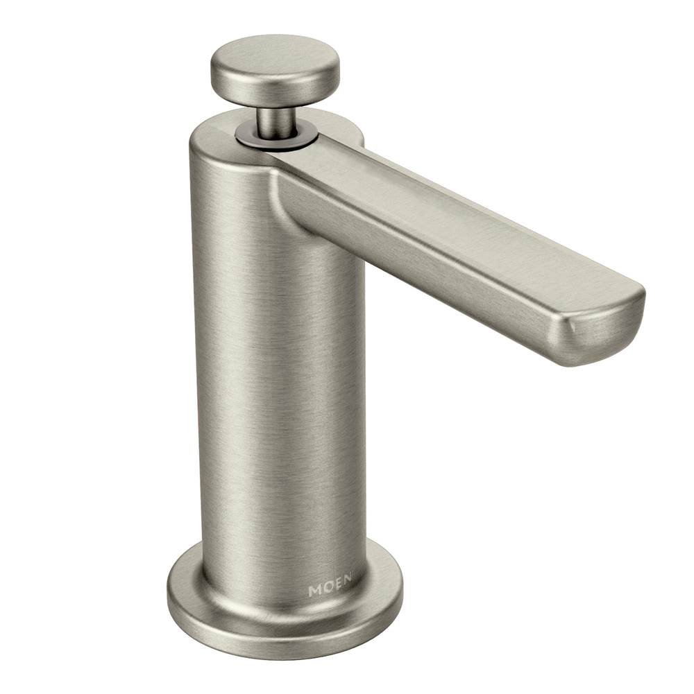 Moen Modern Deck Mounted Kitchen Soap Dispenser with Above the Sink Refillable Bottle, Spot Resist Stainless