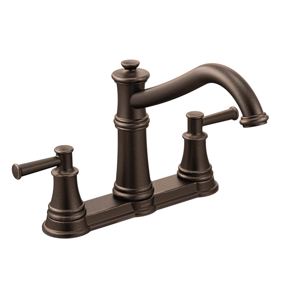 Moen Belfield Traditional Two Handle High Arc Kitchen Faucet, Oil Rubbed Bronze