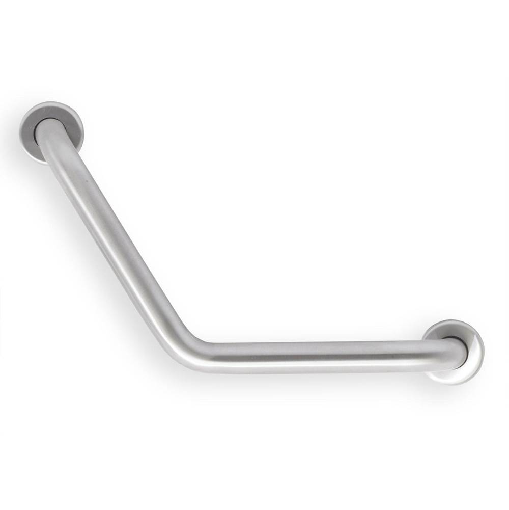 Mustee And Sons Grab Bar, 12''x12'' L, 1.5'', 120 deg Angle, Smooth, Stainless Steel
