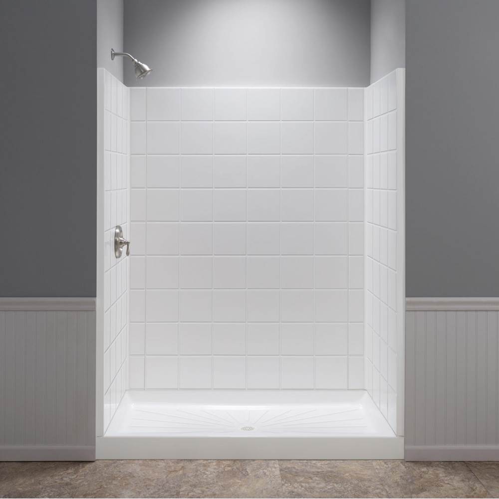 Mustee And Sons Durawall Tile Shower Wall White 3 ctns, 760T.1, 760T.2, 760T.12