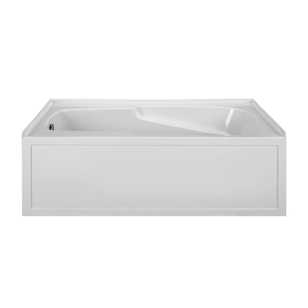 MTI Basics 60X32 White Left Hand Drain Integral Skirted Air Bath W/ Integral Tile Flange-Basics