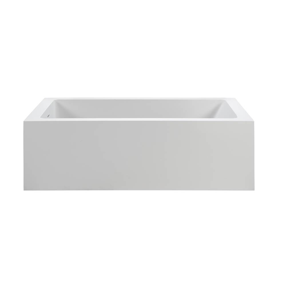 MTI Baths Maddux Sculpturestone Freestanding/Undermount Air Bath - Gloss Biscuit (67.375X32.5)