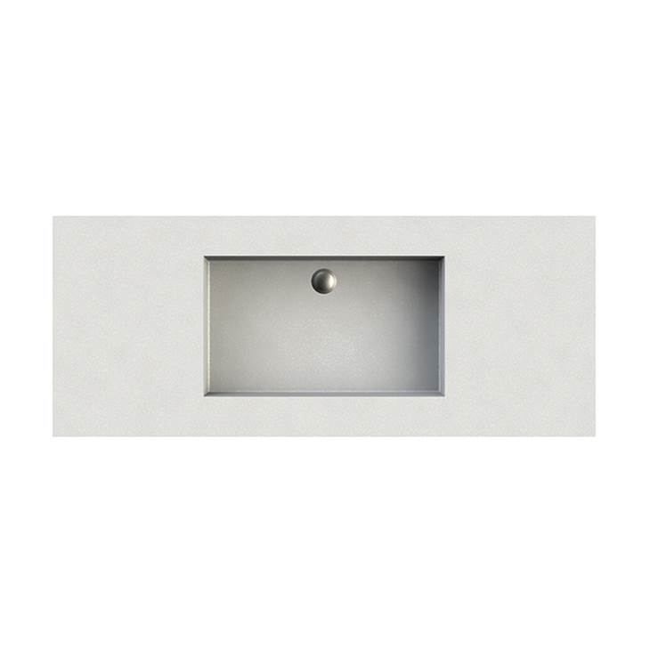 MTI Baths Petra 13 Sculpturestone Counter Sink Single Bowl Up To 80'' - Gloss Biscuit