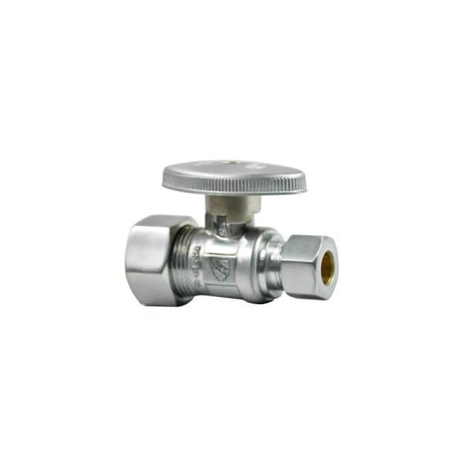 Mountain Plumbing Brass Oval Handle with 1/4 Turn Ball Valve - Lead Free - Straight (1/2'' Compression)