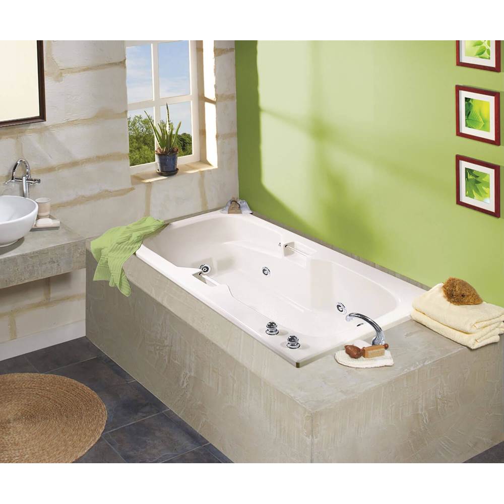 Maax Lopez 6036 Acrylic Alcove End Drain Bathtub in White