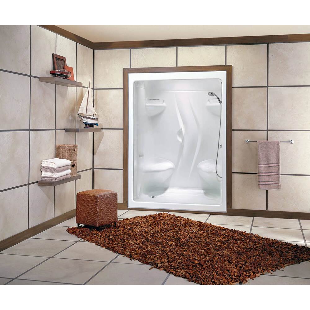 Maax Stamina 60-I 60 x 36 Acrylic Alcove Right-Hand Drain Three-Piece Shower in White