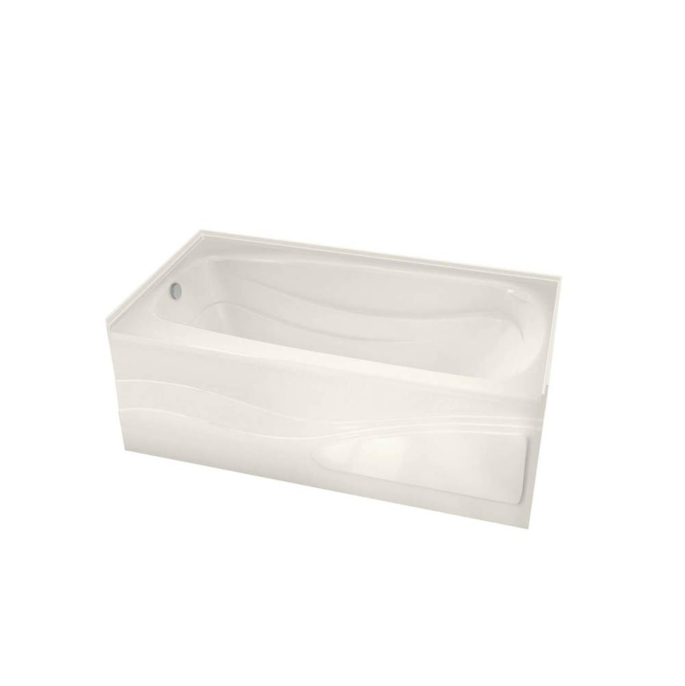 Maax Tenderness 6042 Acrylic Alcove Right-Hand Drain Bathtub in Biscuit