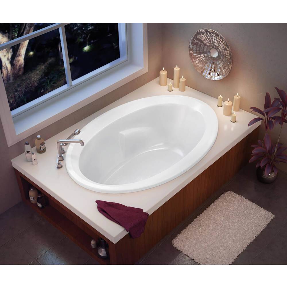 Maax Twilight 60 x 42 Acrylic Drop-in End Drain Bathtub in White