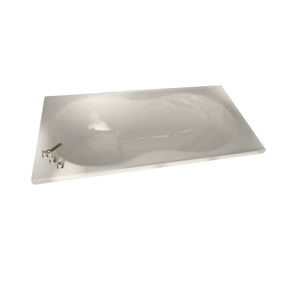 Maax Melodie 66 x 33 Acrylic Alcove Center Drain Combined Hydromax & Aerofeel Bathtub in Biscuit
