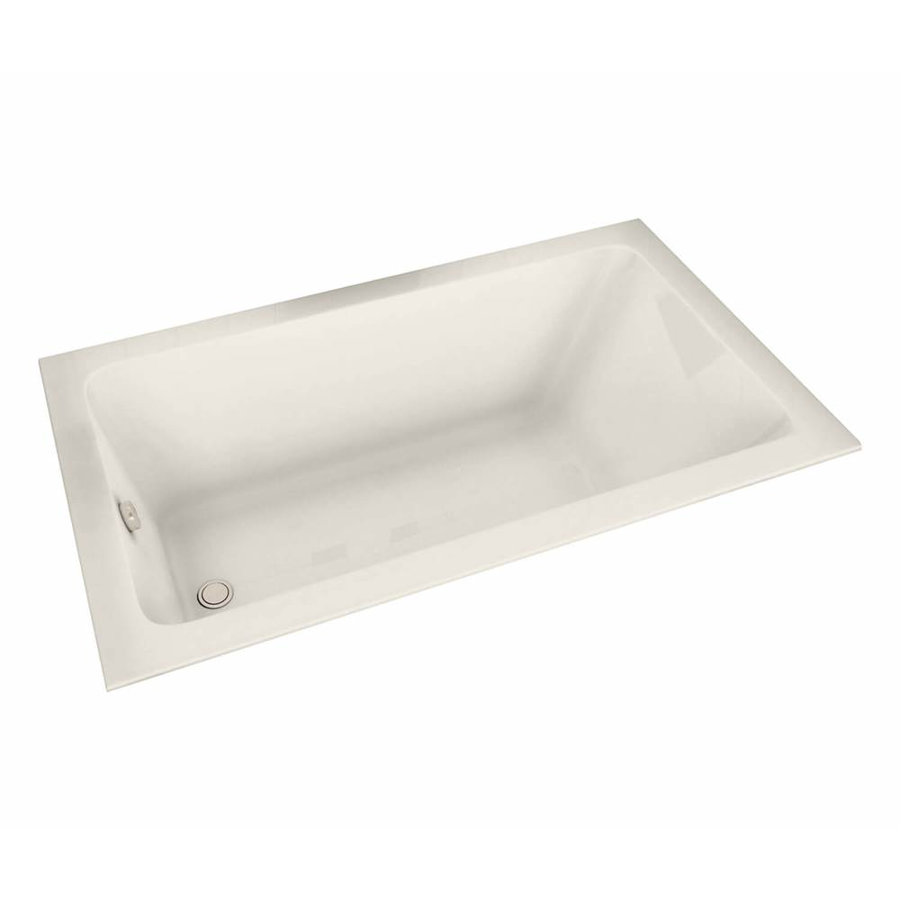 Maax Pose 7242 Acrylic Drop-in End Drain Combined Whirlpool & Aeroeffect Bathtub in Biscuit