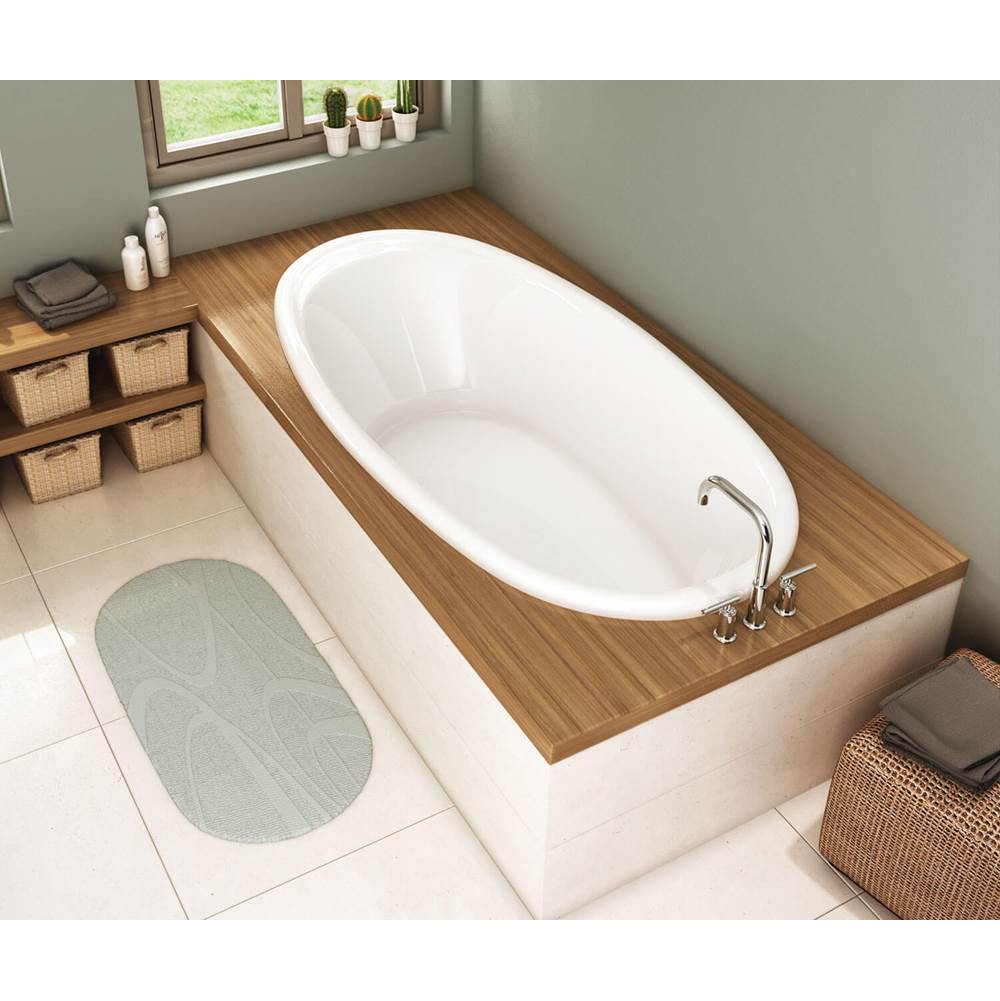 Maax Saturna 6036 Acrylic Drop-in Center Drain Whirlpool Bathtub in White