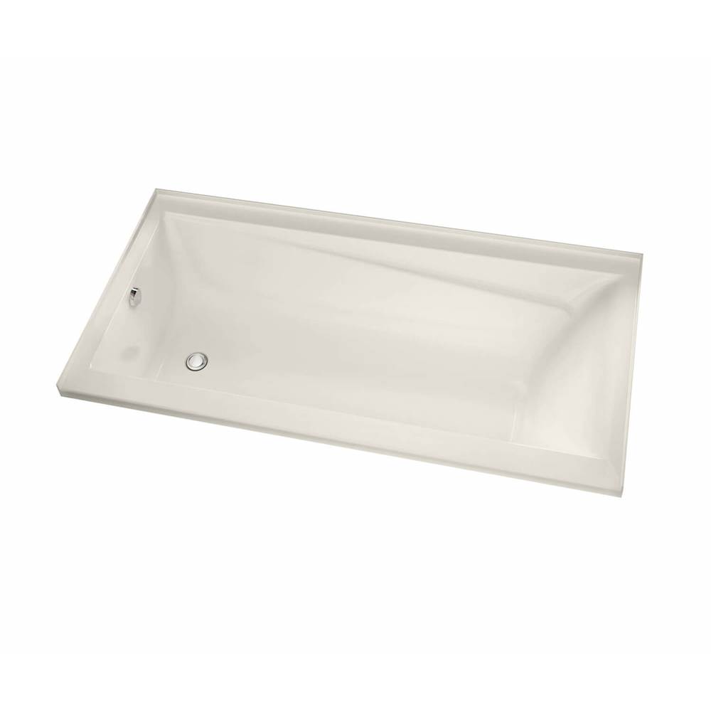 Maax Exhibit 6636 IF Acrylic Alcove Right-Hand Drain Aeroeffect Bathtub in Biscuit