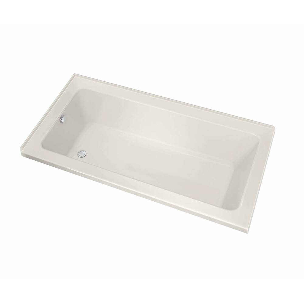 Maax Pose 7242 IF Acrylic Corner Left Right-Hand Drain Aeroeffect Bathtub in Biscuit