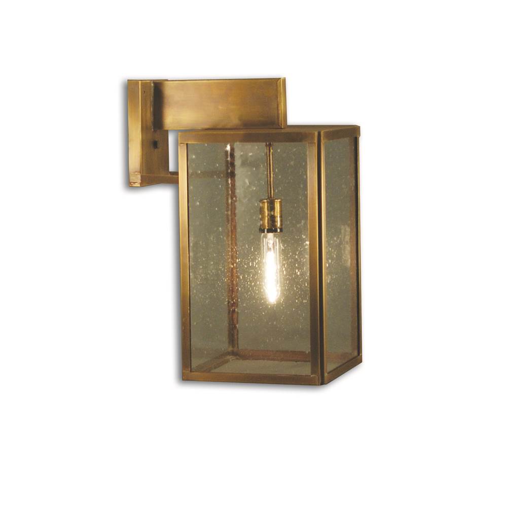 Northeast Lantern Midtown Medium Wall Bracket Dark Brass Medium Base Socket Clear Seedy Glass