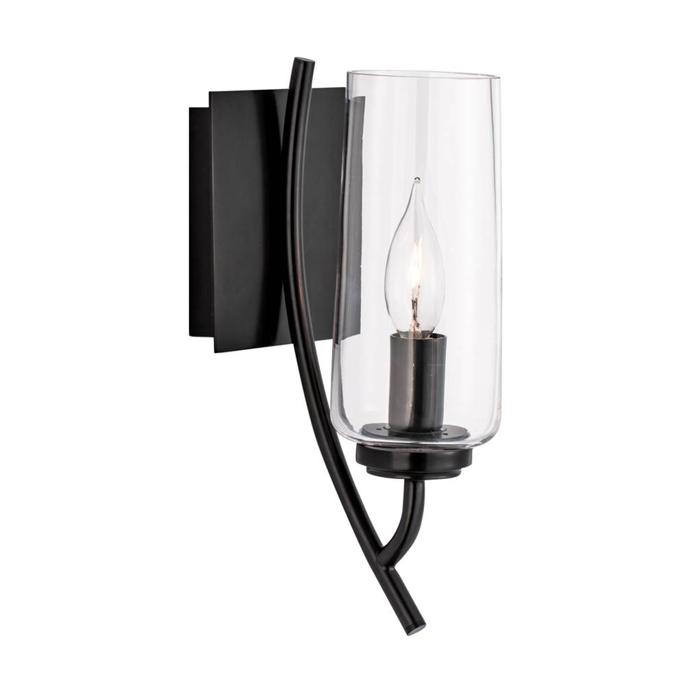 Norwell Tulip Sconce - Acid Dipped Black