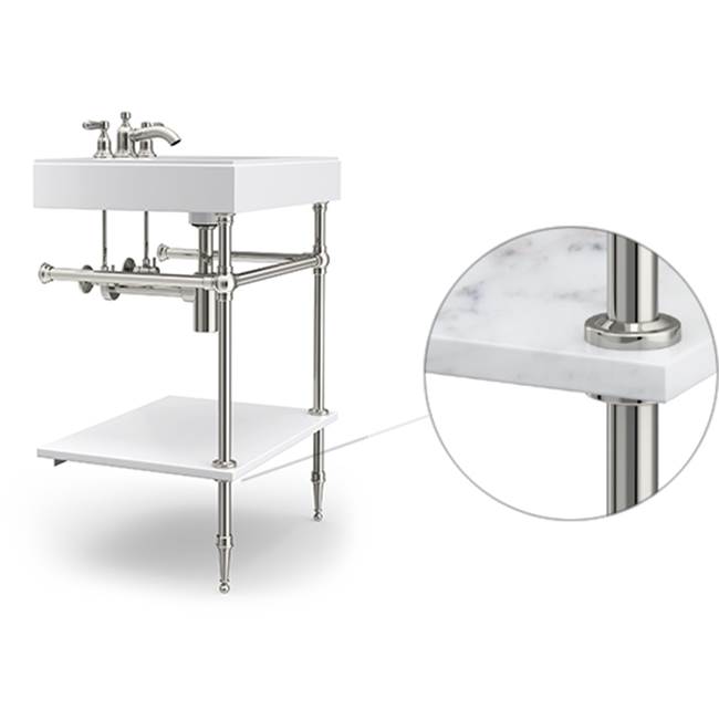 Palmer Industries Shelf Support Split Collar in Polished Nickel Un-Lacquered