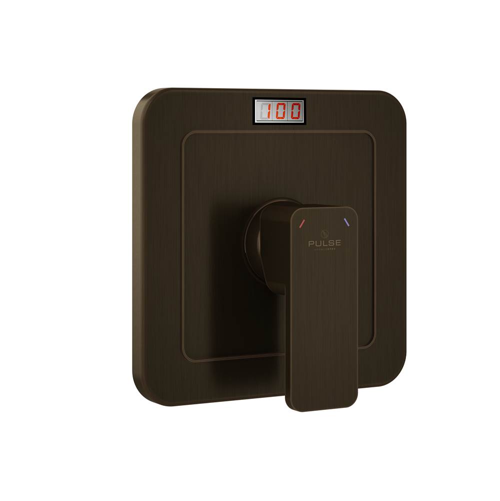 Pulse Shower Spas PULSE ShowerSpas LED Tru-Temp Pressure Balance 1/2'' Rough-In Valve with Oil-Rubbed Bronze Trim Kit